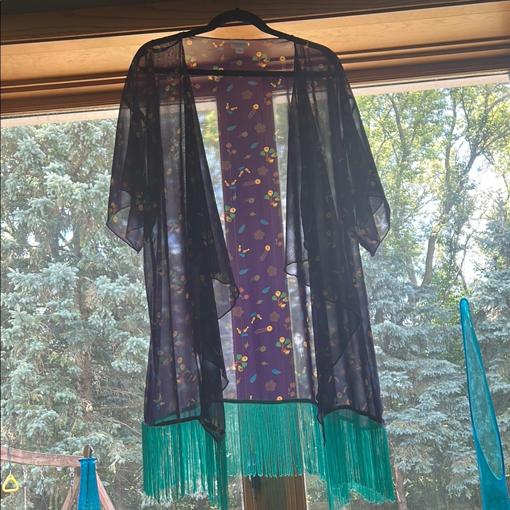 LuLaRoe Purple and Teal Swim Coverup